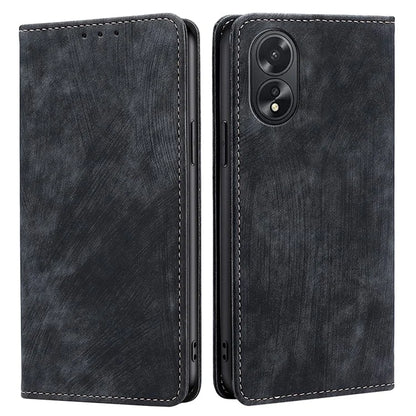 For Oppo A38 4G / A18 4G Case RFID Blocking Magnetic Auto Closing Wallet Cover