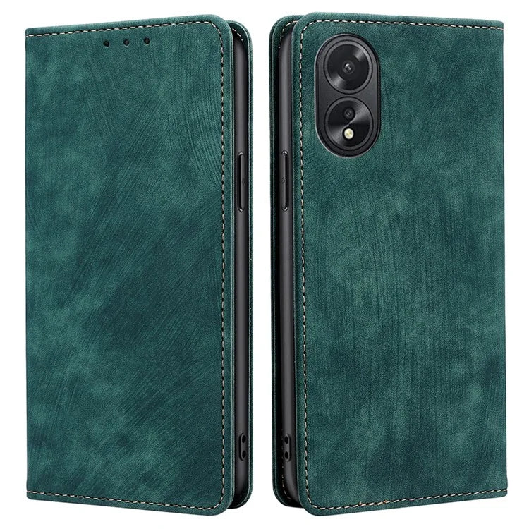 For Oppo A38 4G / A18 4G Case RFID Blocking Magnetic Auto Closing Wallet Cover