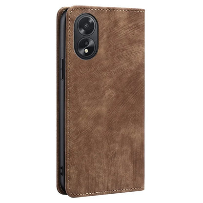 For Oppo A38 4G / A18 4G Case RFID Blocking Magnetic Auto Closing Wallet Cover