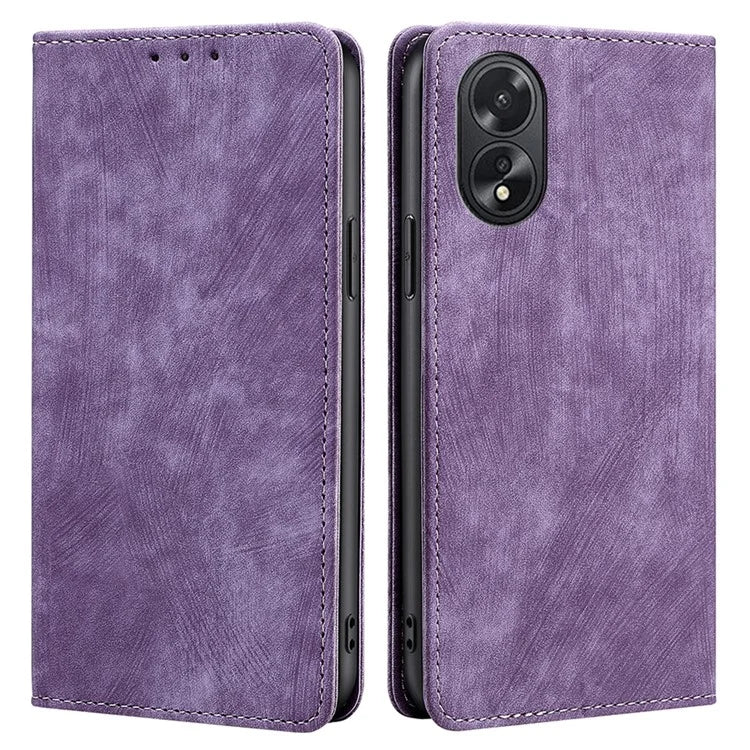 For Oppo A38 4G / A18 4G Case RFID Blocking Magnetic Auto Closing Wallet Cover