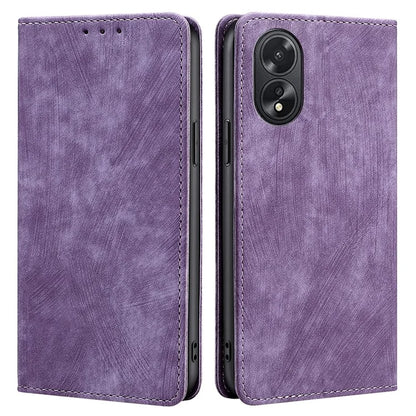 For Oppo A38 4G / A18 4G Case RFID Blocking Magnetic Auto Closing Wallet Cover