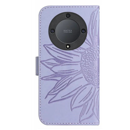 HT04 For Honor X9b 5G / Magic6 Lite 5G Case PU Leather Wallet Phone Cover with Wrist Strap