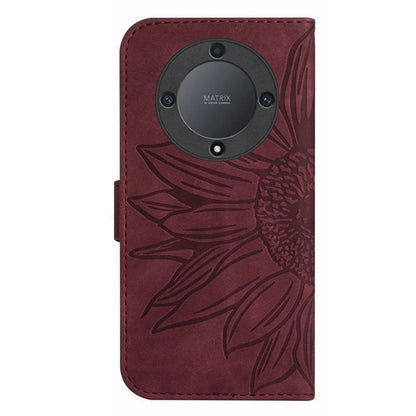 HT04 For Honor X9b 5G / Magic6 Lite 5G Case PU Leather Wallet Phone Cover with Wrist Strap