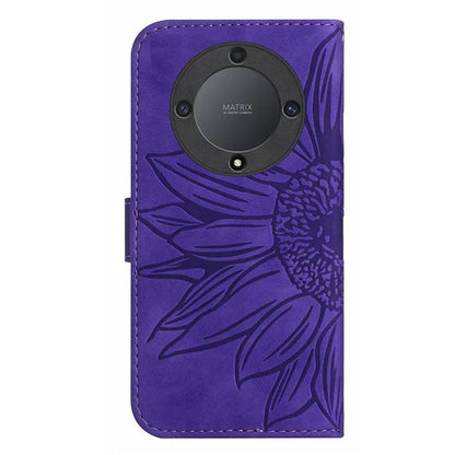 HT04 For Honor X9b 5G / Magic6 Lite 5G Case PU Leather Wallet Phone Cover with Wrist Strap