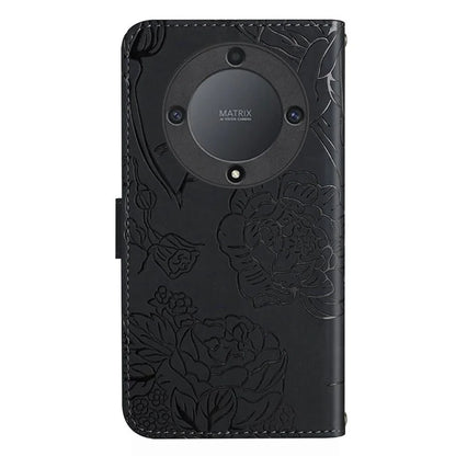 HT03 For Honor X9b 5G / Magic6 Lite 5G Case Folio Leather Wallet Phone Cover with Shoulder Strap