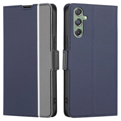 For Samsung Galaxy M34 5G / F34 5G Case Stand Anti-Scratch PU Leather Twill Texture Phone Cover Card Holder Shell