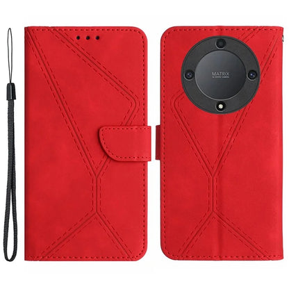 HT05 For Honor X9b 5G / Magic6 Lite 5G Case Imprinted Anti-scratch PU Leather Stand Cell Phone Cover