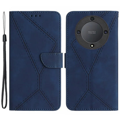 HT05 For Honor X9b 5G / Magic6 Lite 5G Case Imprinted Anti-scratch PU Leather Stand Cell Phone Cover