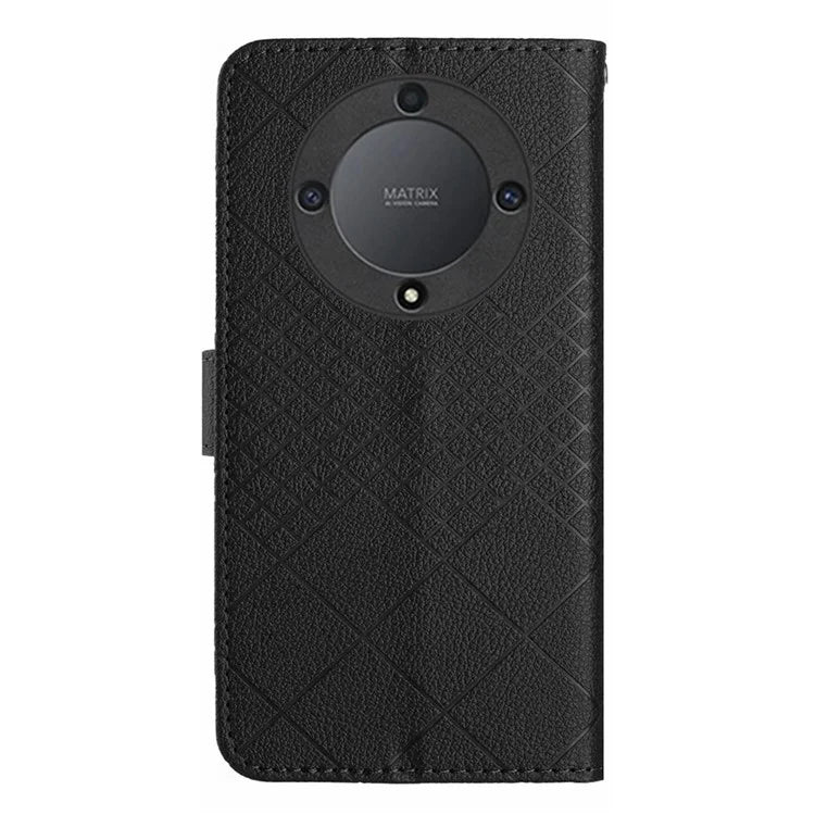 HT06 For Honor X9b 5G / Magic6 Lite 5G Case Litchi Texture Scratch-resistant PU Leather Stand Phone Cover