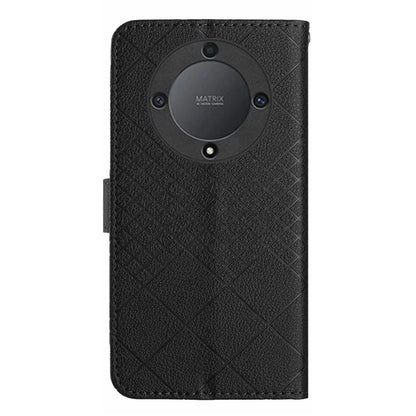 HT06 For Honor X9b 5G / Magic6 Lite 5G Case Litchi Texture Scratch-resistant PU Leather Stand Phone Cover