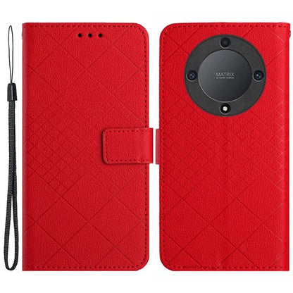 HT06 For Honor X9b 5G / Magic6 Lite 5G Case Litchi Texture Scratch-resistant PU Leather Stand Phone Cover
