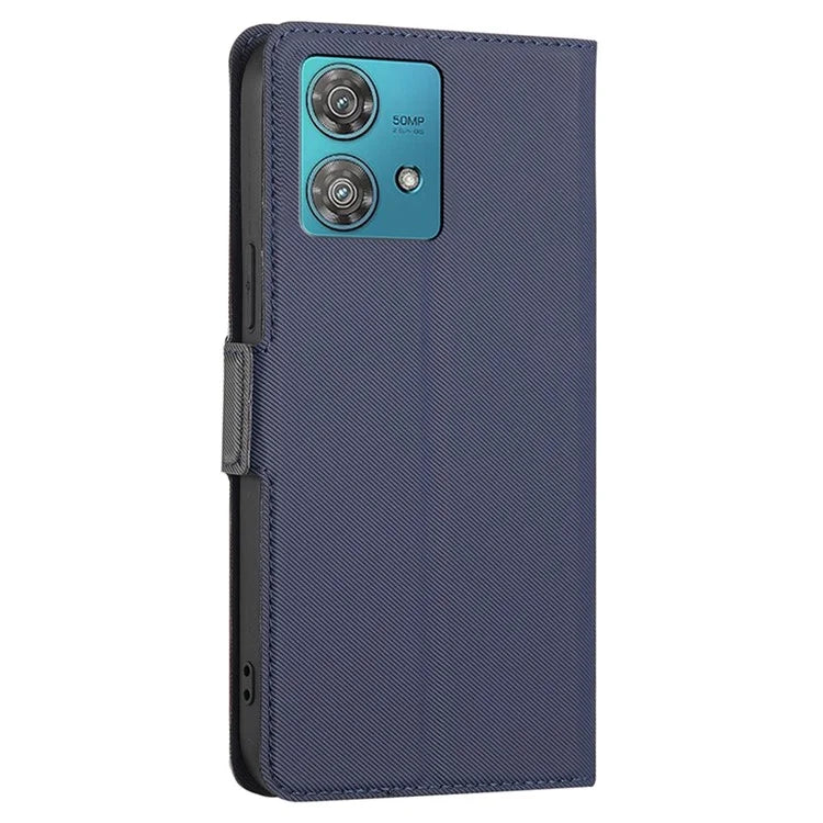 For Motorola Edge 40 Neo 5G Case Twill Texture PU Leather Protective Phone Cover