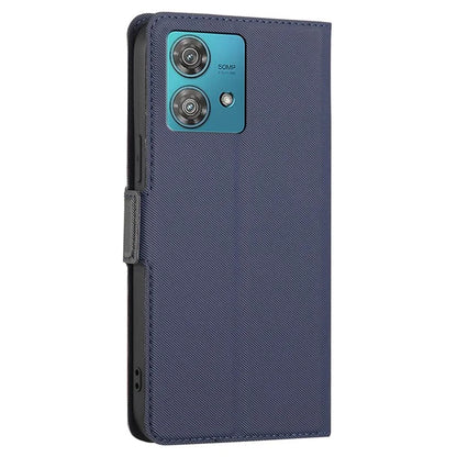 For Motorola Edge 40 Neo 5G Case Twill Texture PU Leather Protective Phone Cover