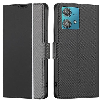 For Motorola Edge 40 Neo 5G Case Twill Texture PU Leather Protective Phone Cover