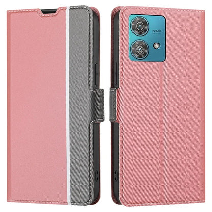 For Motorola Edge 40 Neo 5G Case Twill Texture PU Leather Protective Phone Cover