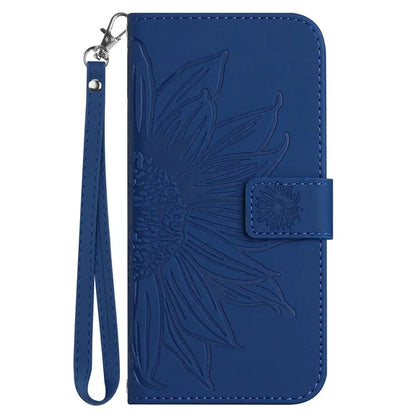 HT04 For Xiaomi Redmi 13C 4G / Poco C65 4G Case Skin-touch Leather Folio Flip Cover with Wrist Strap