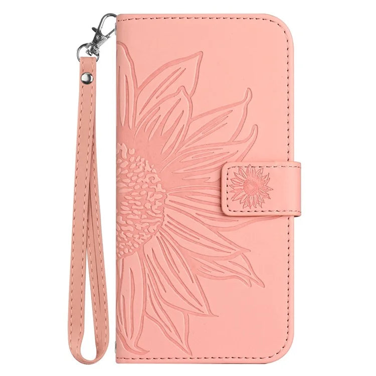 HT04 For Xiaomi Redmi 13C 4G / Poco C65 4G Case Skin-touch Leather Folio Flip Cover with Wrist Strap