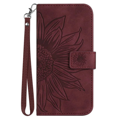 HT04 For Xiaomi Redmi 13C 4G / Poco C65 4G Case Skin-touch Leather Folio Flip Cover with Wrist Strap