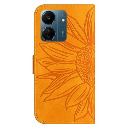 HT04 For Xiaomi Redmi 13C 4G / Poco C65 4G Case Skin-touch Leather Folio Flip Cover with Wrist Strap