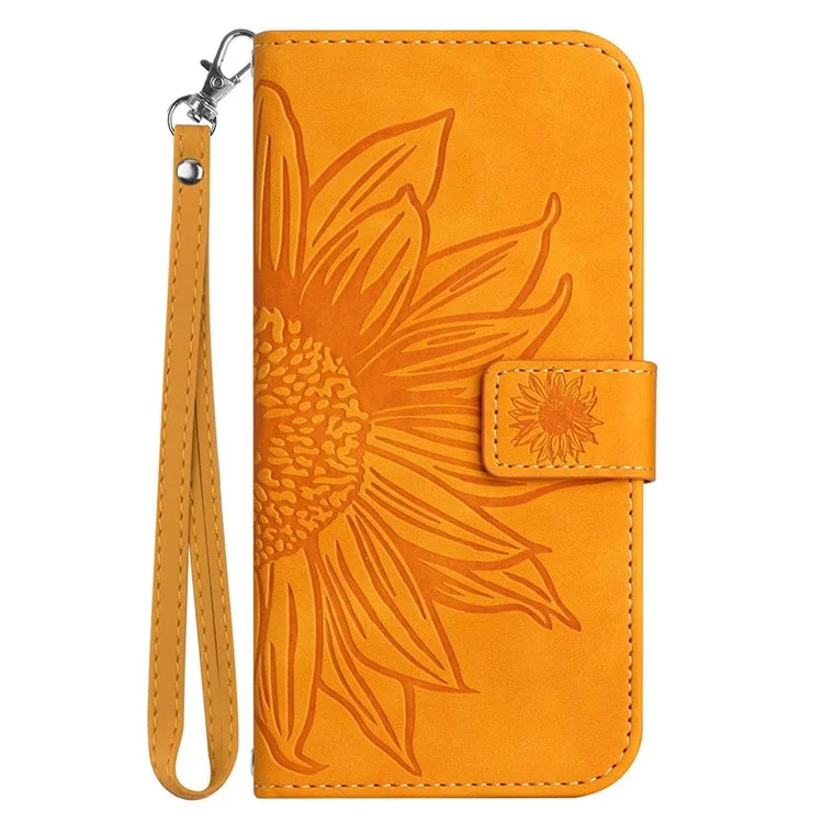 HT04 For Xiaomi Redmi 13C 4G / Poco C65 4G Case Skin-touch Leather Folio Flip Cover with Wrist Strap