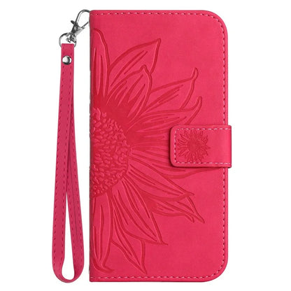 HT04 For Xiaomi Redmi 13C 4G / Poco C65 4G Case Skin-touch Leather Folio Flip Cover with Wrist Strap