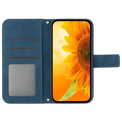 HT04 For Xiaomi Redmi 13C 4G / Poco C65 4G Case Skin-touch Leather Folio Flip Cover with Wrist Strap