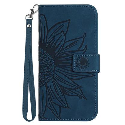 HT04 For Xiaomi Redmi 13C 4G / Poco C65 4G Case Skin-touch Leather Folio Flip Cover with Wrist Strap