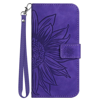 HT04 For Xiaomi Redmi 13C 4G / Poco C65 4G Case Skin-touch Leather Folio Flip Cover with Wrist Strap