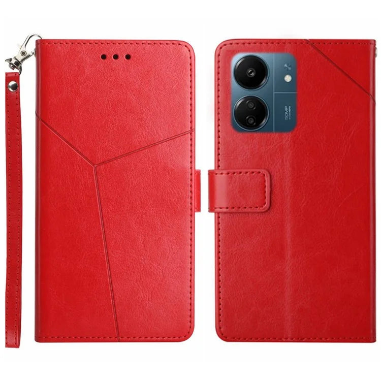 HT01 For Xiaomi Redmi 13C 4G / Poco C65 4G Case Imprinted Scratch-resistant Leather  Wallet Phone Cover
