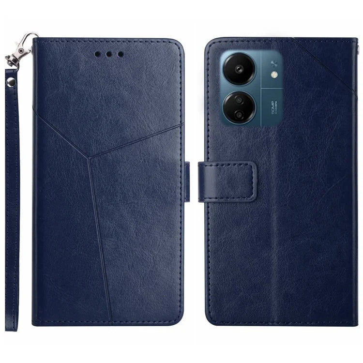 HT01 For Xiaomi Redmi 13C 4G / Poco C65 4G Case Imprinted Scratch-resistant Leather  Wallet Phone Cover