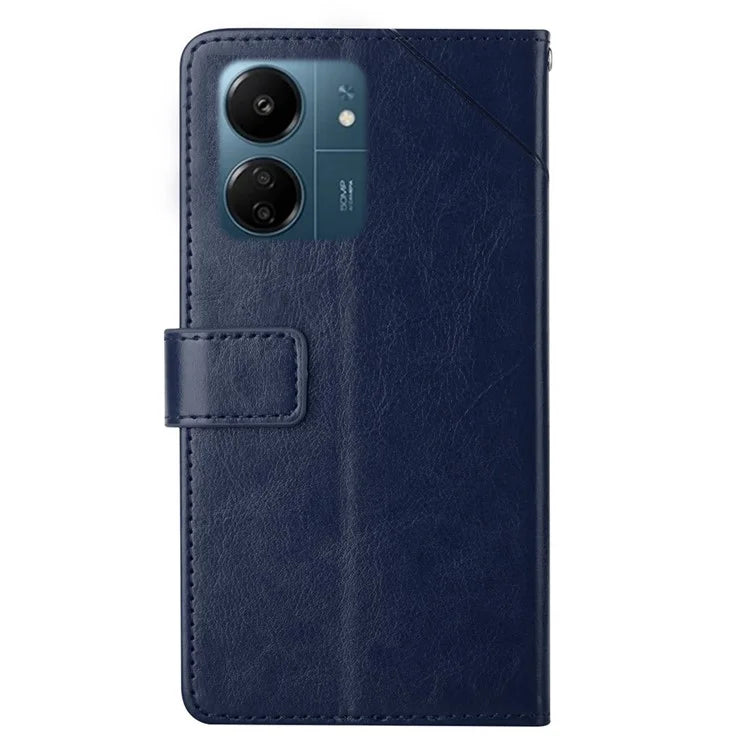 HT01 For Xiaomi Redmi 13C 4G / Poco C65 4G Case Imprinted Scratch-resistant Leather  Wallet Phone Cover