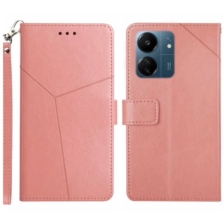 HT01 For Xiaomi Redmi 13C 4G / Poco C65 4G Case Imprinted Scratch-resistant Leather  Wallet Phone Cover