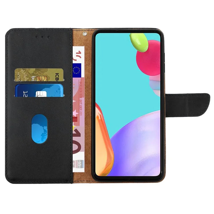HT02 For Xiaomi Redmi 13C 4G / Poco C65 4G Case Genuine Cow Leather Nappa Texture Phone Cover