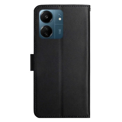 HT02 For Xiaomi Redmi 13C 4G / Poco C65 4G Case Genuine Cow Leather Nappa Texture Phone Cover