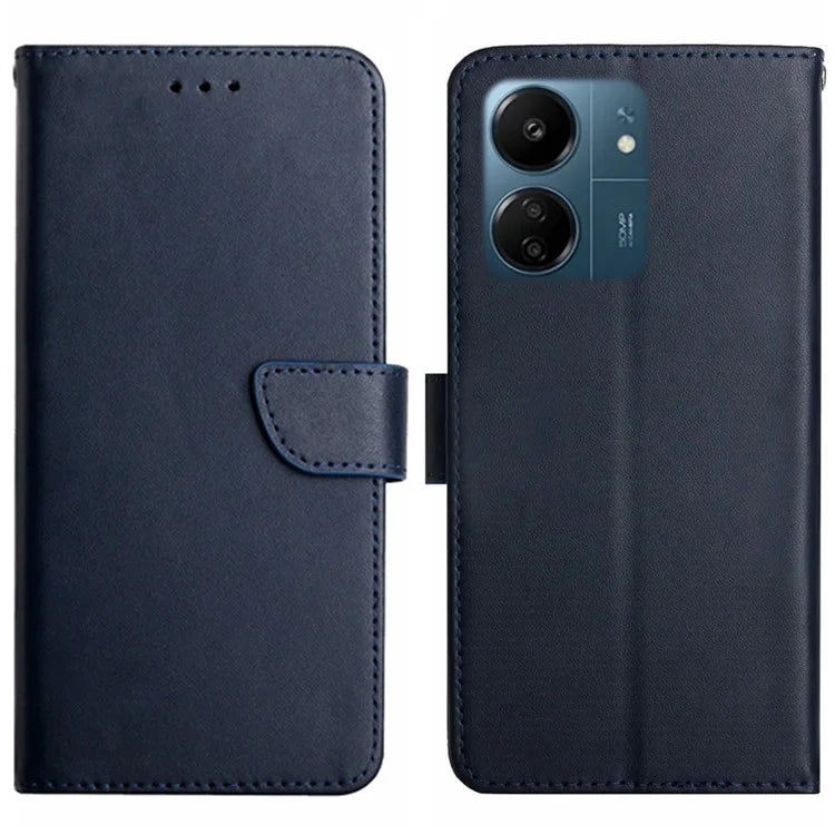 HT02 For Xiaomi Redmi 13C 4G / Poco C65 4G Case Genuine Cow Leather Nappa Texture Phone Cover
