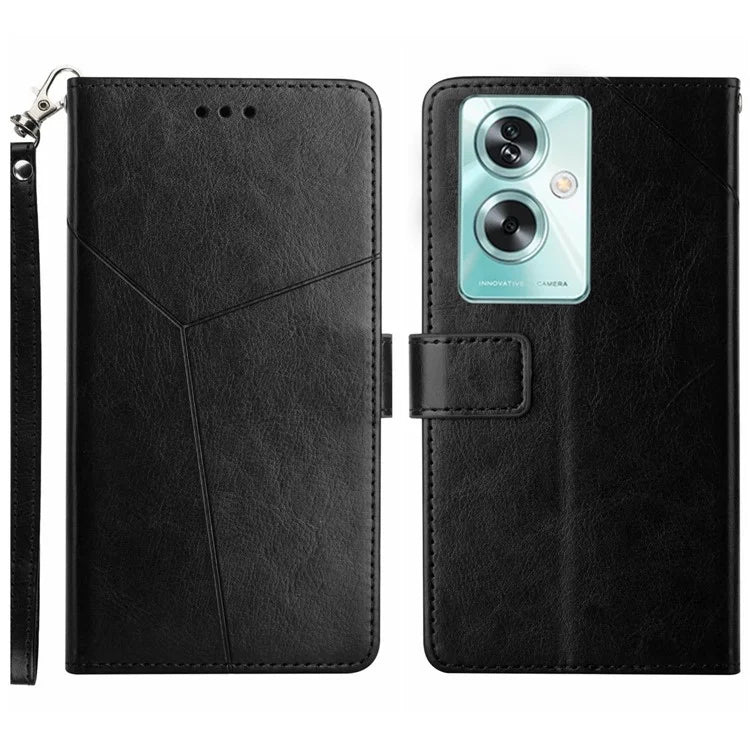 HT01 For Oppo A79 5G / A2 5G Case Scratch-resistant Imprinted Leather Phone Protector