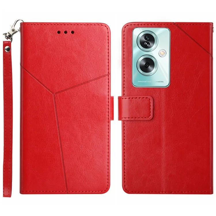 HT01 For Oppo A79 5G / A2 5G Case Scratch-resistant Imprinted Leather Phone Protector