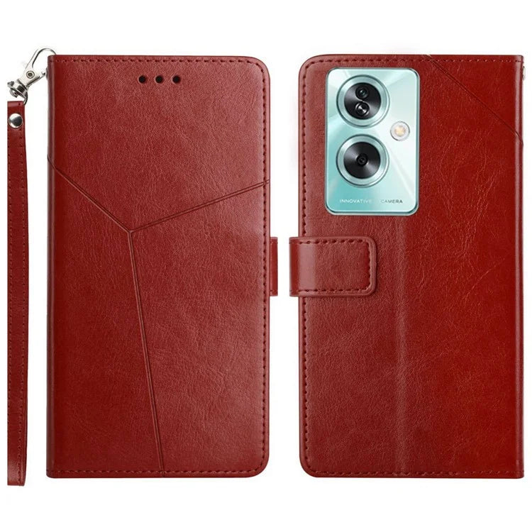 HT01 For Oppo A79 5G / A2 5G Case Scratch-resistant Imprinted Leather Phone Protector