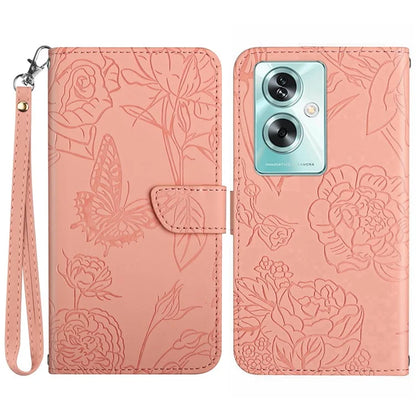 HT03 For Oppo A79 5G / A2 5G Case PU Leather Skin-touch Protective Phone Cover with Hand Strap