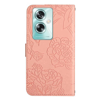 HT03 For Oppo A79 5G / A2 5G Case PU Leather Skin-touch Protective Phone Cover with Hand Strap