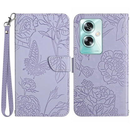 HT03 For Oppo A79 5G / A2 5G Case PU Leather Skin-touch Protective Phone Cover with Hand Strap