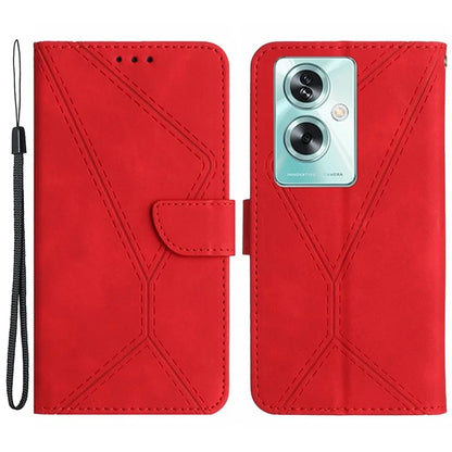 HT05 For Oppo A79 5G / A2 5G Case Imprinted PU Leather Wallet Skin-touch Phone Cover