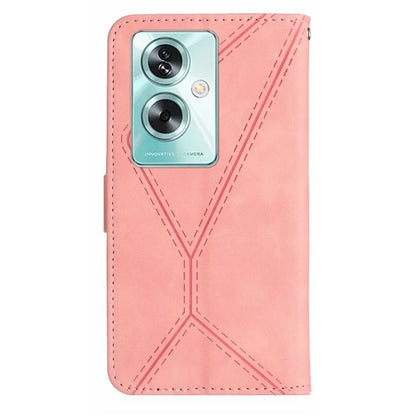 HT05 For Oppo A79 5G / A2 5G Case Imprinted PU Leather Wallet Skin-touch Phone Cover