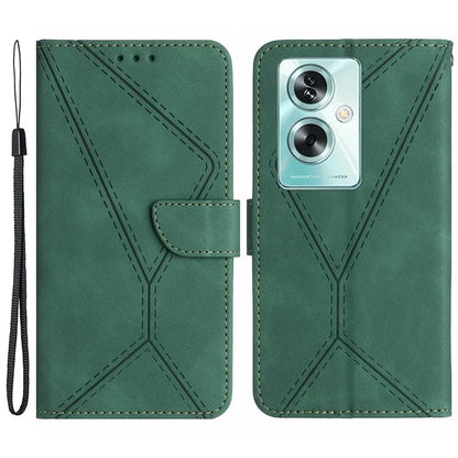 HT05 For Oppo A79 5G / A2 5G Case Imprinted PU Leather Wallet Skin-touch Phone Cover
