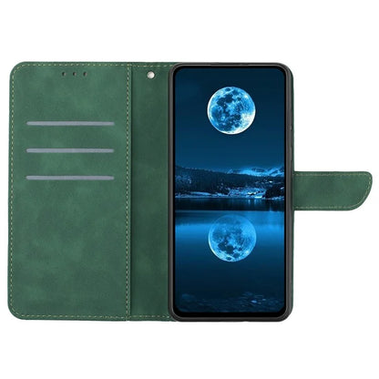 HT05 For Oppo A79 5G / A2 5G Case Imprinted PU Leather Wallet Skin-touch Phone Cover