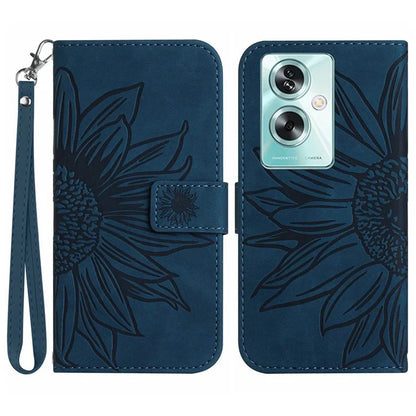 HT04 For Oppo A79 5G / A2 5G Case Skin-touch Leather Wallet Phone Cover with Wrist Strap