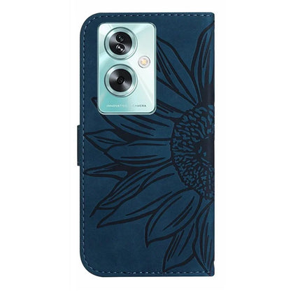 HT04 For Oppo A79 5G / A2 5G Case Skin-touch Leather Wallet Phone Cover with Wrist Strap