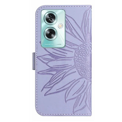 HT04 For Oppo A79 5G / A2 5G Case Skin-touch Leather Wallet Phone Cover with Wrist Strap
