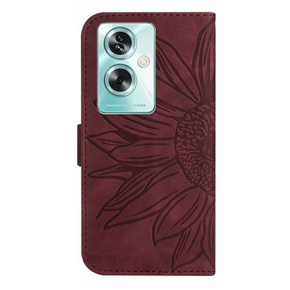 HT04 For Oppo A79 5G / A2 5G Case Skin-touch Leather Wallet Phone Cover with Wrist Strap