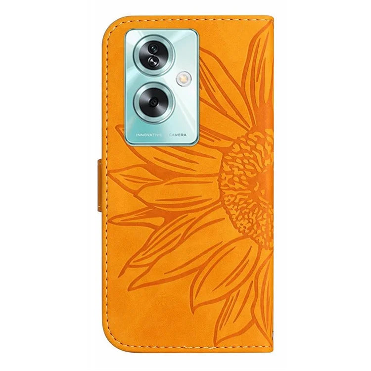 HT04 For Oppo A79 5G / A2 5G Case Skin-touch Leather Wallet Phone Cover with Wrist Strap